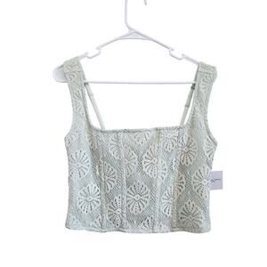 NWT American Eagle Outfitters Mint Green Lace Tank Top